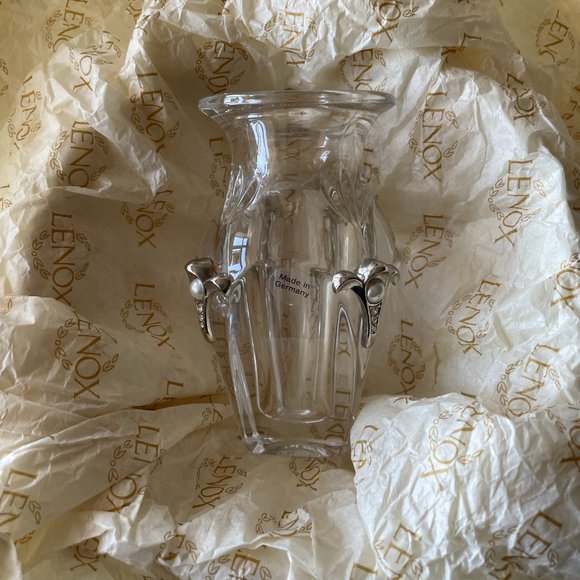 VINTAGE LENOX CRYSTAL PAVE JEWELS DIAMONDS & PEARLS MINI GRECIAN POSY 4"… - Picture 5 of 8